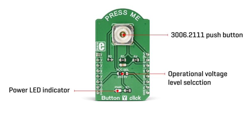 Block Diagram - Mikroe MIKROE-3262 Button Y Click